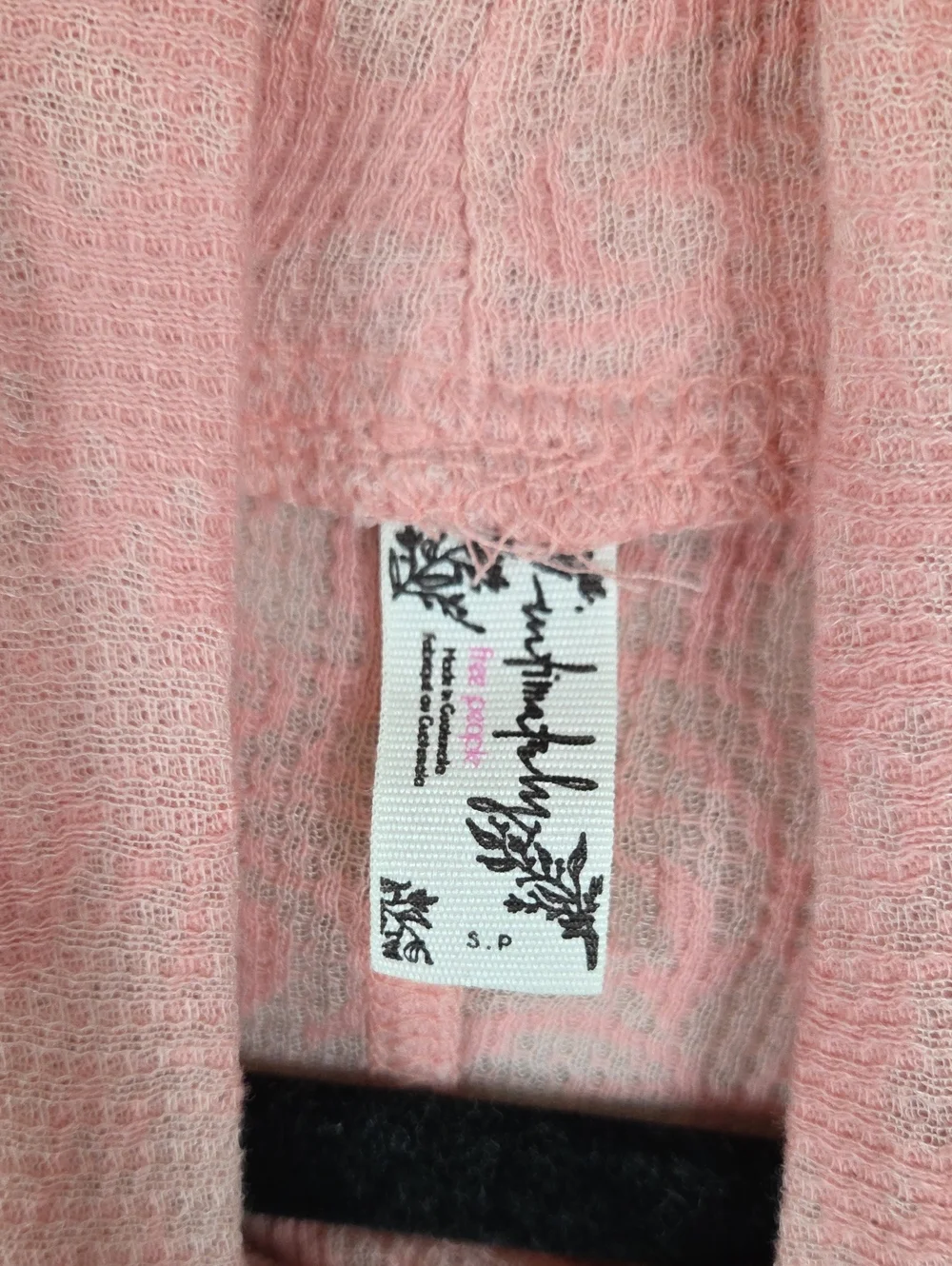 NWT Free People Intimately You And I Long Sleeve Top in Rosie Size Small